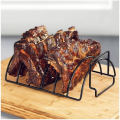 BBQ Tools Non-Stick Stainless Steel Steak Rack Stand Holders Roasting Rib Rotisserie